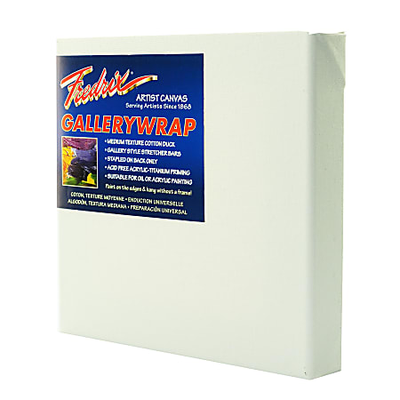 Fredrix Gallerywrap Stretched Canvases, 8" x 8" x 1", Pack Of 2