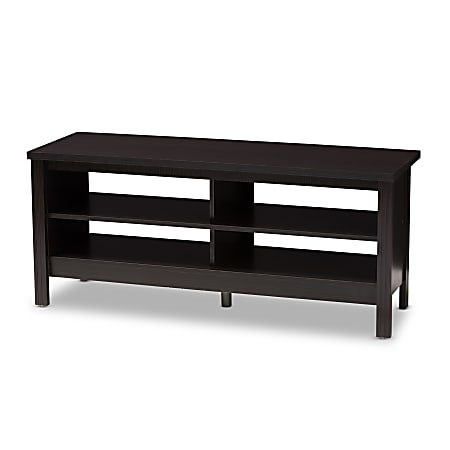 Baxton Studio Melea TV Stand, Wenge Dark Brown