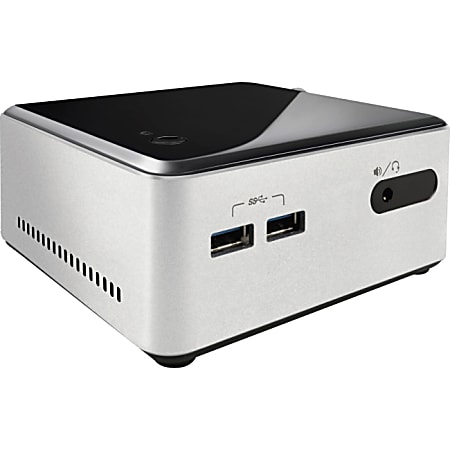 Intel D34010WYK Desktop Computer - Intel Core i3 i3-4010U 1.70 GHz - Ultra Compact - Silver, Black