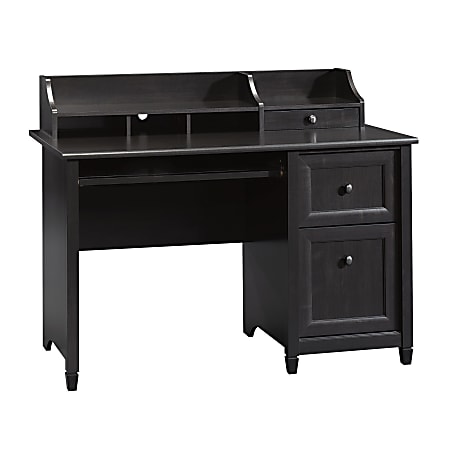 Sauder® Edge Water 48"W Computer Desk With Hutch, Estate Black