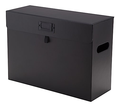 Realspace® File Storage Box, Letter Size, 14" x 10-1/4" x 5-1/2", Black