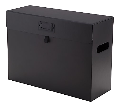 Realspace File Storage Box Letter Size 14 x 10 14 x 5 12 Black - Office  Depot