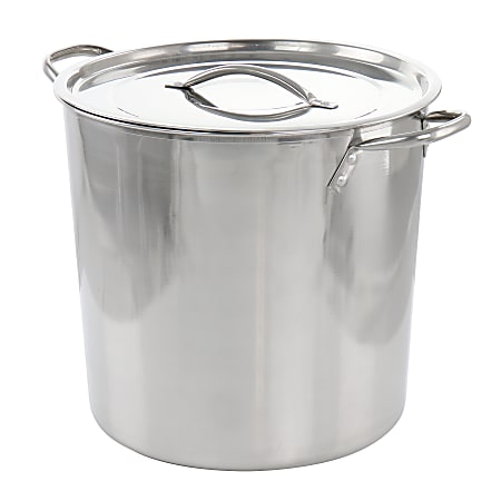 Gibson Everyday Whittington 16-Quart Stainless Steel Nonstick Stock Pot With Lid, Silver