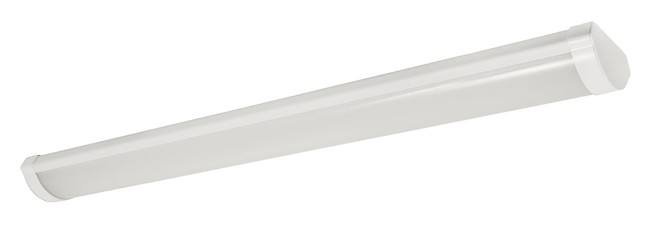 Sylvania Indoor Rectangular LED Wrap Fixtures, 24", Dimmable/No Sensor, 5000 Kelvin, 18 Watt, White Finish, Pack Of 4 Fixtures