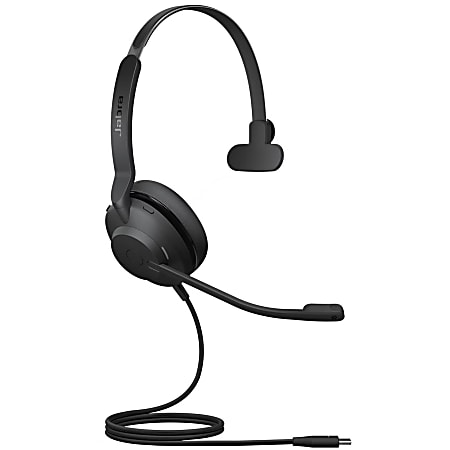 Jabra Evolve2 30 Headset - Mono - USB Type C - Wired - 20 Hz - 20 kHz - On-ear - Monaural - Ear-cup - 4.92 ft Cable - MEMS Technology, Electret, Condenser Microphone