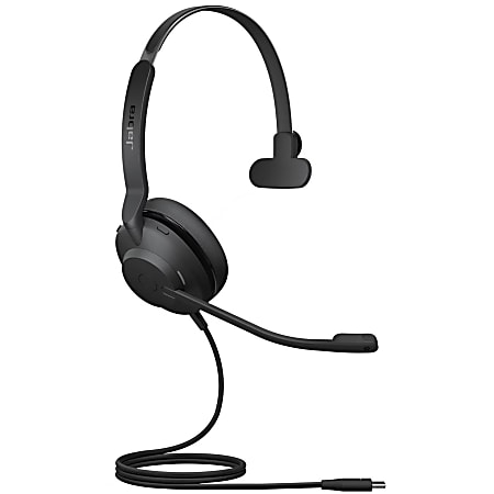 Jabra Evolve2 30 Headset - Mono - USB Type C - Wired - 20 Hz to 20 kHz - On-ear - Monaural - Ear-cup - 23089889879