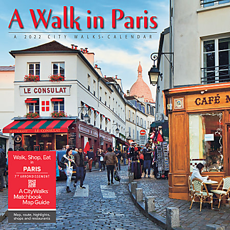 Willow Creek Press Scenic Monthly Wall Calendar, 12" x 12", Paris, January To December 2022