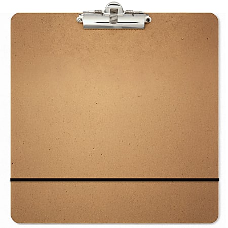 Officemate® Artist Sketch Board With Elastic Band, 13-1/4 x 13-1/4", Brown, 100% Recycled