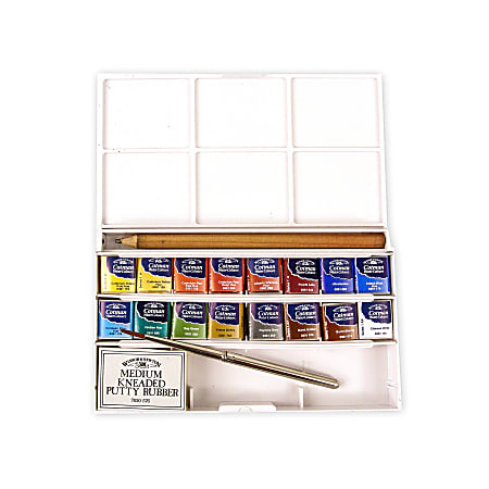 Winsor & Newton Cotman Watercolor Deluxe Sketchers' Pocket Box, Set Of 16