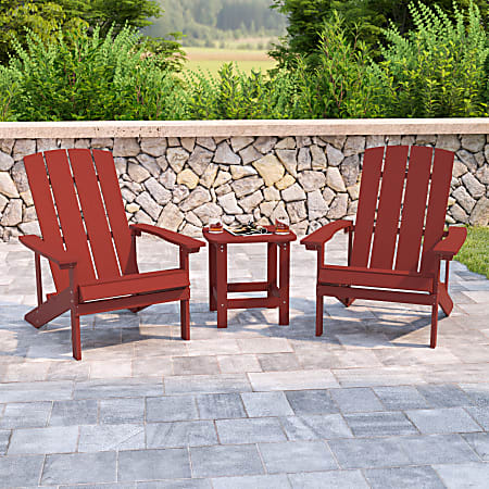 Folding Adirondack Chair Outdoor Patio Chairs Weather Resistant Plastic Fire Pit Chairs Wooden Adirondack Lounger Chair Accent Furniture For Garden