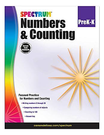 Spectrum Numbers And Counting, Grades Pre-K - K