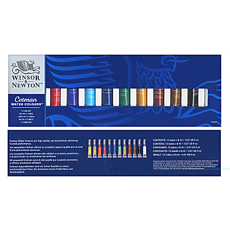 Winsor Newton Cotman Introductory Watercolor Set 0.27 Oz Set Of 12 - Office  Depot