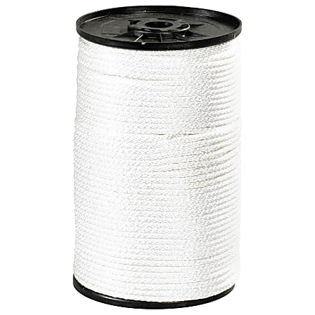 Partners Brand Solid Braided Nylon Rope, 2,300 Lb, 3/8" x 500', White