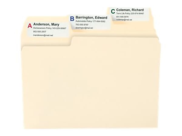 Smead® SuperTab® File Folders, Letter Size, 1/3 Cut, Manila, Box Of 100