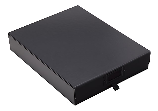 Realspace® Standard-Duty Document Storage Box, 12" x 2-1/4" x 9-1/4", Black