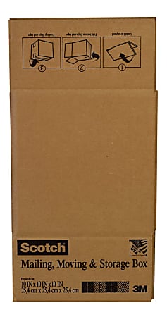 Scotch® Moving And Storage Box, 10"H x 10"W x 10"D, Brown