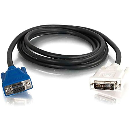 C2G 2m DVI Male to HD15 VGA Female Video Extension Cable (6.5ft) - DVI-A Male - HD-15 Female - 6.56ft - Black