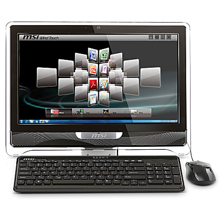 MSI™ AE2220-66SUS All-In-One Desktop Computer With Intel® Pentium® Processor T4500, 21.5" Touch-Screen LCD