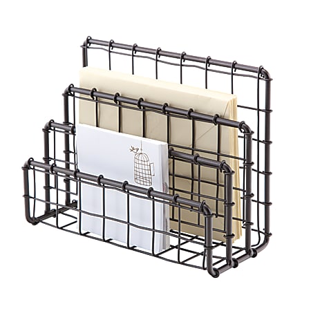 Realspace® Wire Letter Sorter, Rustic Bronze