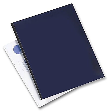 GBC® Square Corner Binding Covers, 8 1/2' x 11", Navy, Box Of 200