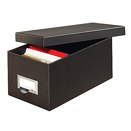 Oxford at Hand Note Card Organizer Charcoal - Office Depot