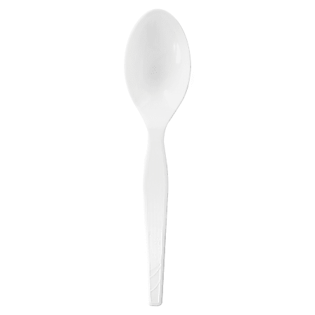 Dixie Medium-weight Disposable Teaspoon Grab-N-Go by GP Pro - Teaspoon - 1000 x Teaspoon - White - 100/Box - 10 / Carton