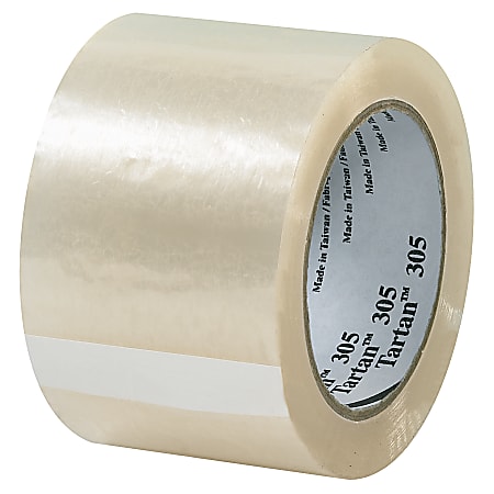 3M® 305 Carton Sealing Tape, 3" x 110 Yd., Clear, Case Of 24