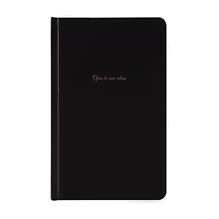 See Jane Work® Journal, Open To New Ideas, 8 1/4 x 5 1/4" x 3/4", College Rule, 113 Pages, Black