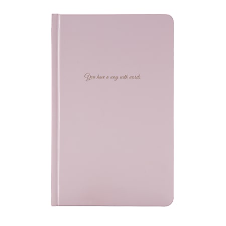 See Jane Work® Journal, You Have A Way With Words, 8 1/4 x 5 1/4" x 3/4", College Rule, 113 Pages, Pink