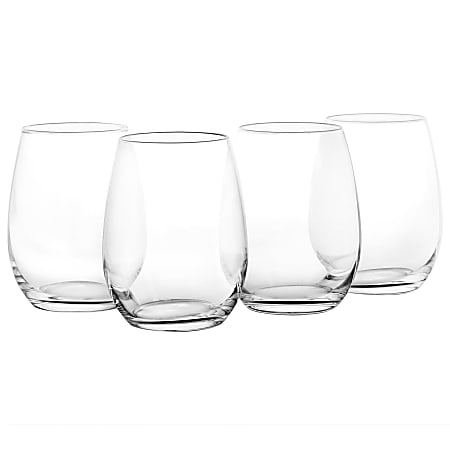 Libbey Glassware Plain Drinking Jars With Handles 16.5 Oz Clear Pack Of 12  Jars - Office Depot