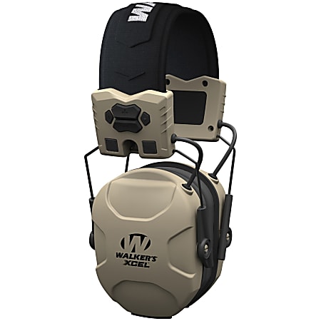 Walker's Game Ear XCEL 100 Digital Electronic Muff With Voice Clarity, 6 1/16 x 6 15/16 x 3 3/4 , Gray