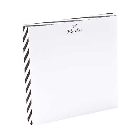 See Jane Work® Take Note Desktop Writing Pad, White/Black