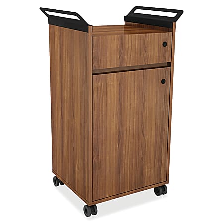 Lorell® Mobile Storage Cabinet, Small, Walnut