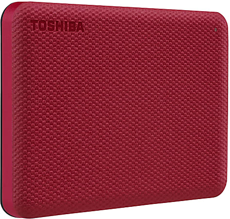 Toshiba Canvio Advance Portable External Hard Drive, 1TB, Red