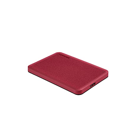 Toshiba Canvio Advance Portable External Red Depot 1TB Office Drive - Hard