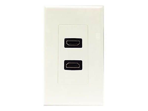 4XEM 2 Port/Outlet Female HDMI Wall Plate (White) - 1-gang - White - 2 x HDMI Port(s) - 1