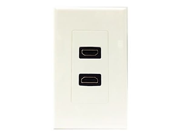 4XEM Dual HDMI Wall Plate - Flush mount wallplate - HDMI X 2 - white - 2-gang - for P/N: 4XHDMI4K2KPRO100