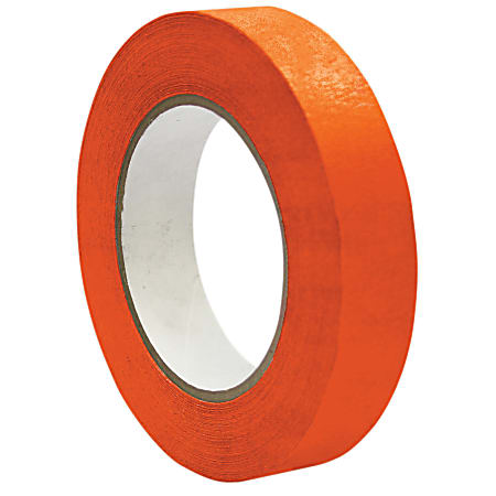 DSS Distributing Premium-Grade Masking Tape, 3" Core, 1" x 55 Yd., Orange, Pack Of 6