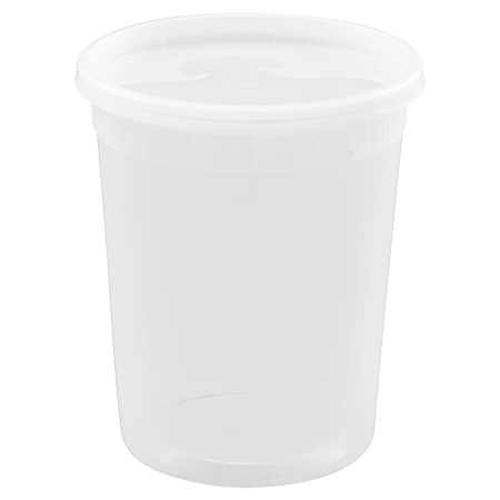 Pactiv DELItainer® Microwavable Container Combo, 32 Oz, Clear, Pack Of 240 Containers
