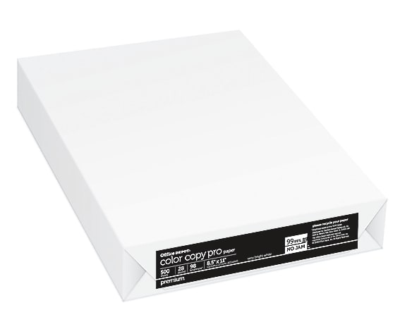 Office Depot Brand Color Copier Paper Letter Size 8 12 x 11 Ream Of 500  Sheets 28 Lb White - Office Depot