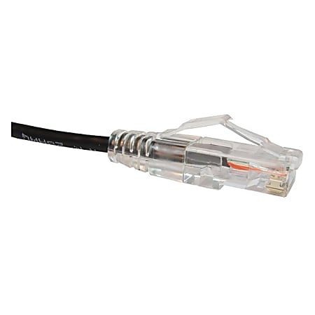 Unirise Clearfit Slim Cat6 Patch Cable, Snagless, Black, 3ft