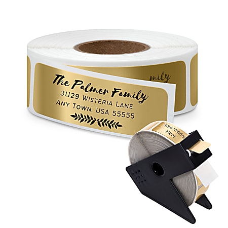 PERSONALISED GOLD OR SILVER PRE PRINTED SMALL STICKY ADDRESS LABELS STICKERS