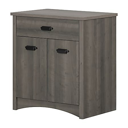 South Shore Gascony 27"W Printer Cabinet With Drawer, Gray Maple