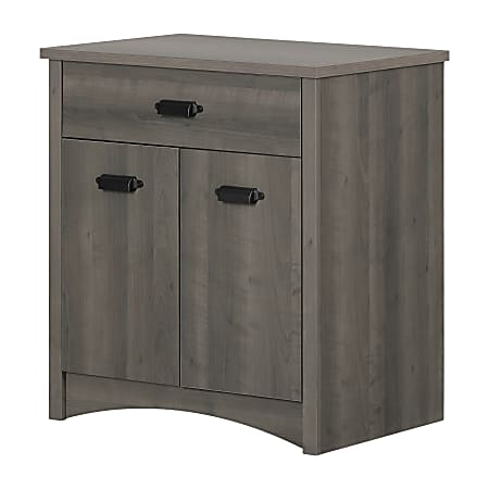 South Shore Gascony 27"W Printer Cabinet With Drawer, Gray Maple