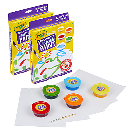Crayola Spill-Proof Washable Paint Kits, 1-7/16 Oz, Assorted, Bundle Of 2 Kits