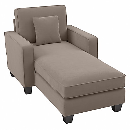 Bush® Furniture Stockton Chaise Lounge With Arms, Tan, Standard Delivery