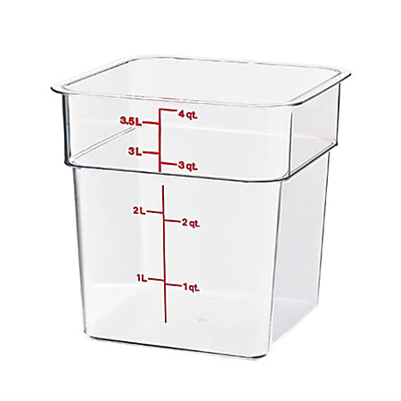 Rubbermaid 4 Qt. Clear Square Polycarbonate Food Storage Container