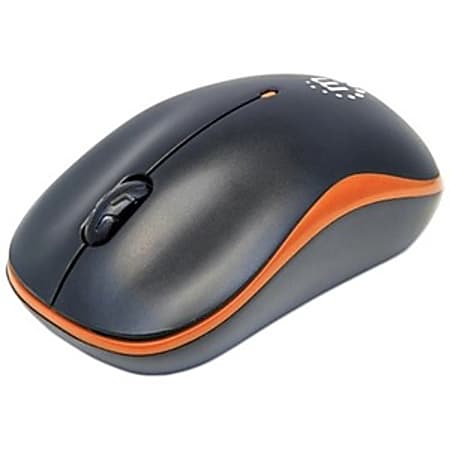 Manhattan Success Cordless Optical Mouse, Black/Orange, ICI179409