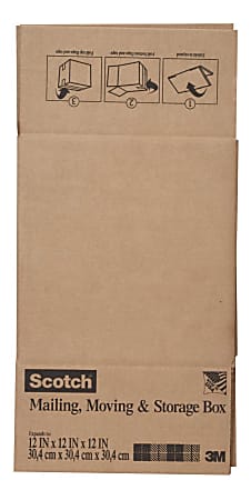 Scotch® Standard-Duty Moving & Storage Box, 12" x
