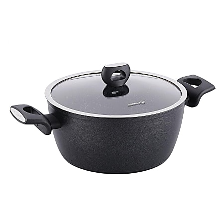 Korkmaz Nora 2-Piece Aluminum Nonstick Casserole Dish With Lid, 4.6L, Black